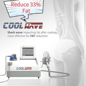 2 em 1 Cool Wave Cryo Extracorporeal Shock Wave Therapy Equipment Cool Tech Sculpt Shockwave Cellulite Removal Fat Freeze Instrumento de Fisioterapia