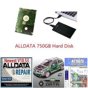 2021 Auto Repair AlldataソフトウェアAlldata 10 53 ATSG VIVID 10 2 in 750GB HDD USB3 0高品質ハードディスクドライブAlldata Diag277c