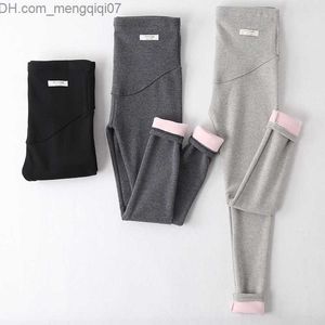 Maternity Bottoms Pregnant Trousers winter velvet pants suitable for pregnant women pregnant legs and warm clothing Z230728