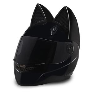 NTS-003 NITRINOS Brand motorcycle helmet full face with cat ears Personality Cat Helmet Fashion Motorbike Helmet size M L XL XXL234L