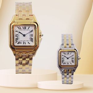 Piccolo orologio al quarzo da donna in stile sportivo di moda di lusso quadrato quadrante bianco cinturino in acciaio inossidabile Custodia con chiusura originale Orologio da polso analogico casual Montre De dhgate Con scatola