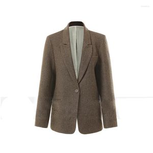 Abiti da uomo Tempo libero Blazer quotidiano Giacca da donna One Piece For Business Lady Wear Coat Herringbone Tweed Abito da cerimonia formale Custom Made