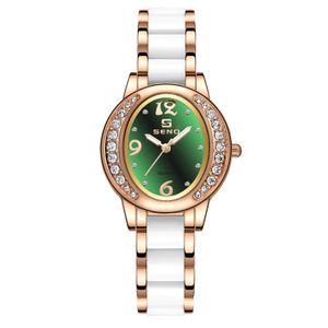 Womens Watch Watches High Quality Luxury Casual Diamond Waterproof Quartz-Battery rostfritt stål 30mm klocka