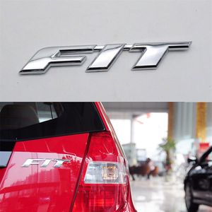 Para Honda Fit Emblema Distintivo Prata Traseira do Carro Decalque Logo Letra Placa Nome Adesivo 320z