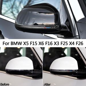 Per BMW X3 X4 X5 X6 F25 F26 F15 F16 Specchietto retrovisore in fibra di carbonio Striscia anti-sfregamento Car Styling Adesivi anti-collisione Accessori298J