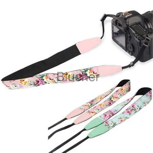 Camera bag accessories 2022 Hot Sale Fashion Lightweight Flower Adjustable Leather Ends Neck Shoulder Wrist Camera Strap For Woman High Quality x0727