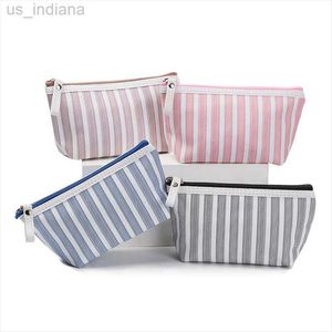 Kosmetiska väskor fall 2019 NESSRADAFREAL Feminina Ladies New Fashion Makeup Pouch Travel Striped Printed Cosmetic Bag Women Organizer Purse Z230728