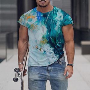 Men's T Shirts Men Tshirts 3Dprinted Blue Sense Of Ice Cool And Comfortable In Summer