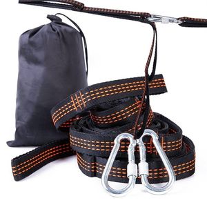 2st Super Strong Hammock Rems med karabiners spännen camping vandring hamac träd hängande bälte rep svängande antenn yoga bindande rep y313c