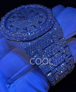 per uomo Movimento di design Orologio con diamanti di alta qualità Moissanite Iced Out Orologio automatico da uomo Montre Luxe Orologi da uomo I13