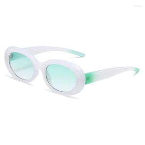 Sunglasses Oval Frame Y2k Cat Eye Ins Trendy For Men Women Cute Style Sweet Girl Outdoor Street Shooting Lady Glasses