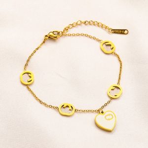 Designer-Goldarmband, Marken-Charm-Liebesgeschenke-Armband, hochwertiges herzförmiges Anhänger-Armband, luxuriöser Verlobungsfeier-Schmuck, Edelstahl, verblasst nicht