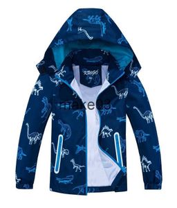 Jackets Brand Waterproof Detachable Hood Baby Boys Hiking Jackets Mesh Cloth Padded Child Coat Kids Outfits Spring Summer 110 Years J230728