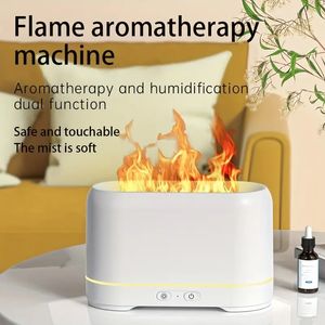 H3-Flammen-Aromatherapiegerät: Intelligente Abschaltung, Alarm bei niedriger Feuchtigkeit, drei Farben, sicher berührbar – Aromatherapie-Befeuchtung mit Doppelfunktion!