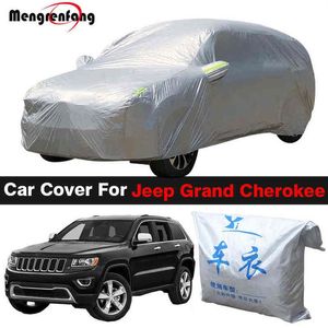Utomhusbiltäckning för Jeep Grand Cherokee SUV Anti-UV Sun Shade Rain Snow Protection Cover Dustproakt H220425198C