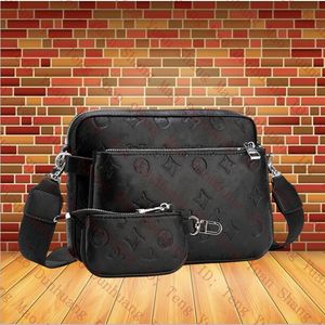 Bolsas de grife masculina Mochila de couro TRIO Messenger Pastas Moda bolsa de ombro bolsa de viagem Mochilas escolares femininas Bolsas crossbody carteira M5875