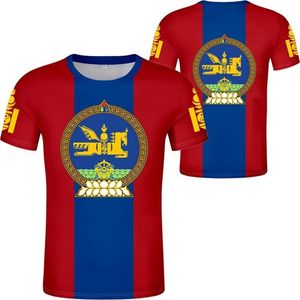 T-shirt da uomo MONGOLIA T-shirt Nome Numero Mng T-shirt Paese College Testo Po Vestiti Fai da te Nazione su misura gratuita Bandiera Mn Mongol Mongol 230728