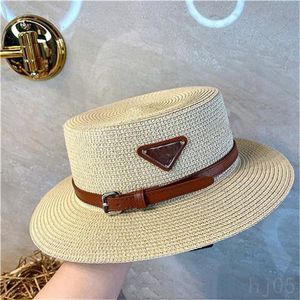 Designerhattar för kvinnor Luxury Straw Casquette Casual Party Fashion Fisherman Cap Mens Bekväm triangel tunn bälte Utsökta strandkapslar Växt PJ066 C23