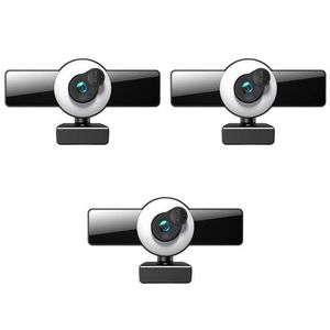 Webcam Webcam con luce automatica per videocamera Web FOCUS con copertura per la privacy per computer portatile Video Dropship