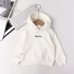 Felpe con cappuccio da uomo 2023 Style Baby Kids Tinta unita Felpe con cappuccio Lettera Stampa Moda Trendy Primavera Autunno Pullover per bambini