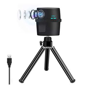 Webbkameror WebCam Motion Tracking Webcam 1080p Web Camera med mikrofonströmning av webbkamera för webben
