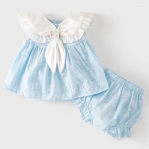 Ensembles de vêtements infantile bébé filles ensemble sans manches coton imprimé T-shirt PP Shorts fille vêtements costume enfants pour l'été