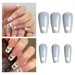 False Nails Trendy Non-breakable Full Cover Trapezoidal Nail Extension Tip Easy To Paste Acrylic Artificial Salon Supply