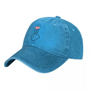 Top Caps Kpop Koreli Parmak Kalp Beyzbol Kapağı Anime Şapka Vahşi Şapka Golf Şapkası Kadın 230727