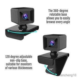 Веб -камеры веб -камера 1080p Веб -камера с микрофоном для ПК для компьютерных пикселей 1920x1080 Датчик разрешения R230728