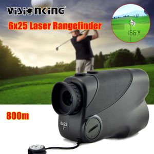 VisionKing 6x25 Golf Lazer Dergiler Mesafe Metre 800m Profesyonel Bak4 Su Geçirmez Taktik Avcılık Binoküler Uzun Menzilli Finder Teleskop