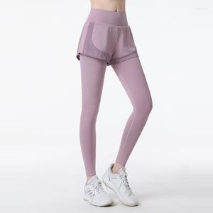 Aktiva byxor med logotyp kvinnor plus storlek gym sport leggings fickor sportkläder skjuta upp fitness yoga slitstäder damer damer