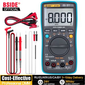 Multimeters BSIDE Digital Multimeter Auto Range True RMS 8000 High precision Ammeter Voltmeter Smart Capacitor Temperature NCV Ohm Hz Tester 230728