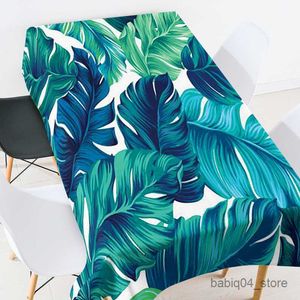 Tala de mesa Toeira de mesa de folhas verdes tropicais para decoração de casamento Tabela à prova de óleo à prova d'água Tampa da mesa de penteado R230819