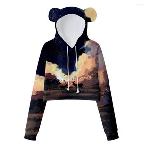 Men's Hoodies Bear Ears Cropped Sweatshirt Women's Sweater Sexy Fashion Hoodie Sportswear Trend 22