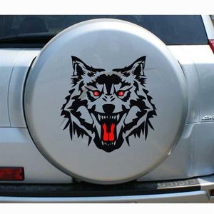 CAR Wolf Head Reflective Car Stickers Engine Head Cover Motorcycle Personalized Sticker Decals282z