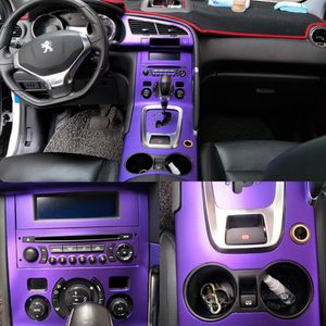 Para peugeot 3008 2013-2018 painel de controle central interior maçaneta da porta 3d 5d fibra de carbono adesivos decalques estilo do carro cortado vinil2858