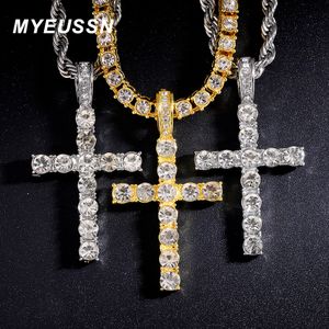 Chokers isade ut Ankh Cross Pendant Necklace Choker Chain Halsband Kvinnor Hip-Hop smycken för män Tennis Chain Fashion Link Gift 230728