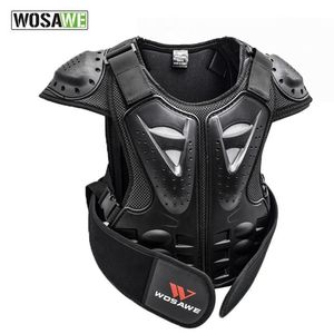 Wosawe barn kropp bröst ryggrad skyddande skyddande vakt väst motorcykel jacka barn amour redskap för motocross smuts cykel skridskor278z