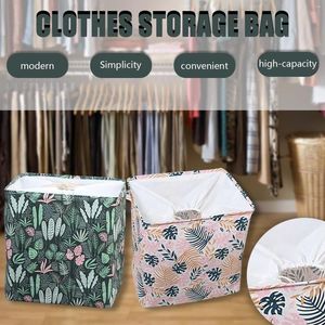 Storage Bags Foldable Basket Stand Laundry Toy Box Super Large Bag Cotton Washing Dirty Clothes Big Organizer Bin Handle