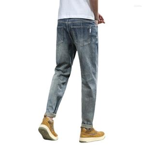 Mäns jeans ankomst mode sueppr stor tryckt avslappnad överdimensionerad rak män storlek 30 32 34 36 38 40 42 44 46