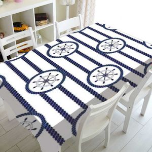Bordduk litterär plåt dukduk blå sjöman tryck restaurang bord täcker soffbord tyg bord r230726
