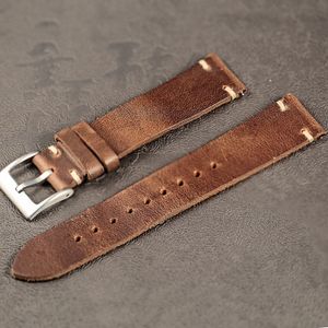 Cinturini per orologi Horween US Chromexcel Pelle Natural Soft Wrap Cinghie fatte a mano 18mm 20mm 22mm 230727