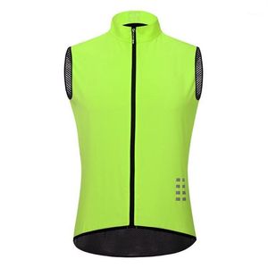 Colete de ciclismo de segurança Hi-Viz masculino – colete refletivo sem mangas à prova de vento para bicicleta de corrida – ultraleve e confortável 1285U