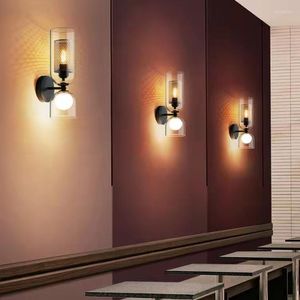 Lampada da parete moderna in vetro trasparente chiaro bagno camera da letto Foyer Sconce negozio apparecchi di illuminazione lampadina E27 G9