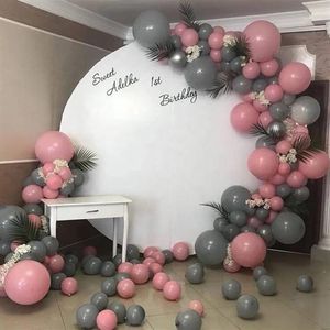 Decoração de festa fornecedor de casamento placa circular de ferro branco acrílico panos de fundo redondos For218i