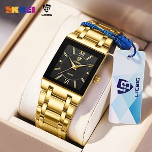 Relógios de pulso Luxo Golden Quartz para Mulheres Senhoras Moda 30m À Prova D 'Água Feminino Menina Relógios Relogio Feminino Relógio 230727