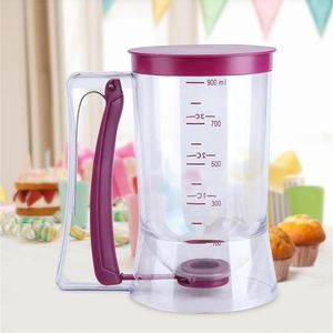 900ml Dispenser per pastella a mano Mixer per pastella Casa fai da te Torta Pancake Muffin Cottura Waffle Dispenser per pastella Tazze Cupcakes Strumenti di cottura Y255G