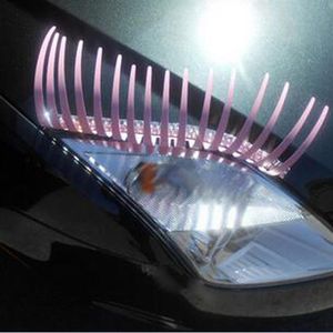 CAR Color 3D Automotive Eyelashes Decals Wedding Parade Street Car Lights False Eyelashes Stickers321I