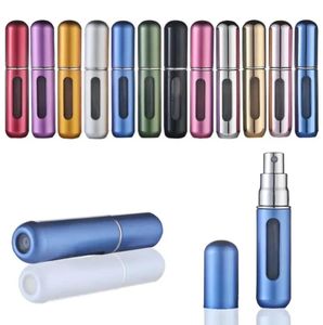 New 5ml Portable Mini Refillable Perfume Bottle Jars With Spray Scent Pump Empty Cosmetic Containers Atomizer Bottle For Travel Tools