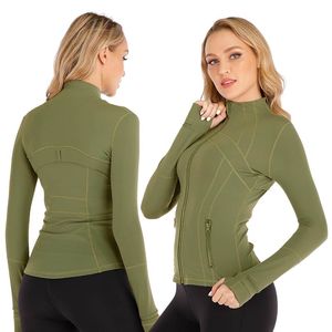 giacca da donna Capispalla Fitness Sport Zipper Manica lunga Outdoor Manica lunga Tasca con cerniera Giacca Cappotto Primavera policroma Giacche sportive casual 2XL = 73 ~ 80 kg = 10 EU